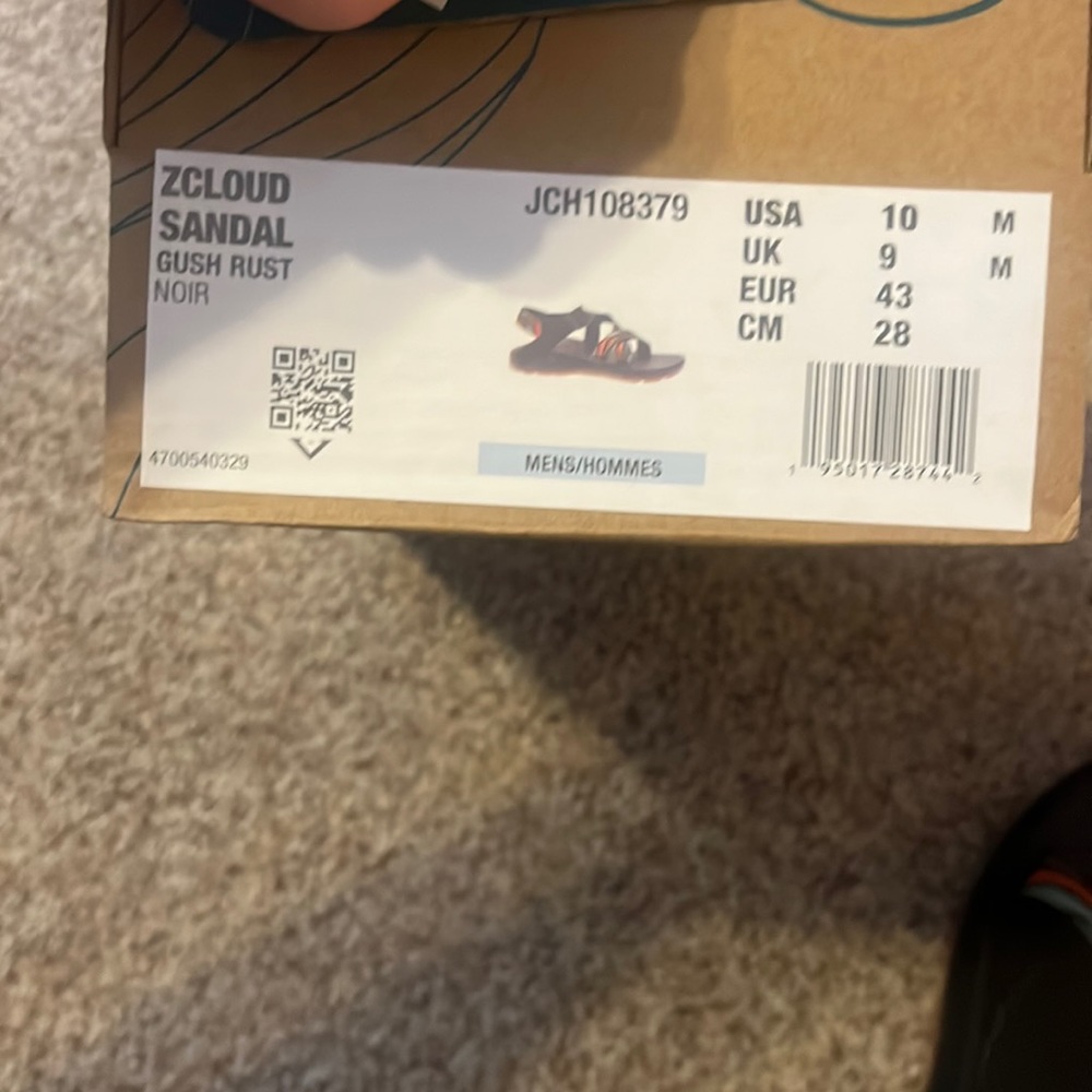 Chaco Mens ZCloud Sandal Gush Rust size 10 NWT - Picture 7 of 7